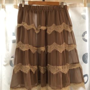 Downeast Lacey striped skirt